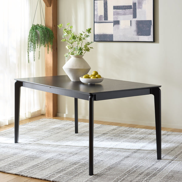 Hammis Extendable Dining Table With Smooth Metal Mechanism, Durable Mdf & Rubberwood, Seats 4–6