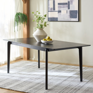Hammis Extendable Dining Table With Smooth Metal Mechanism, Durable Mdf & Rubberwood, Seats 4–6