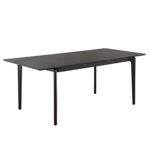 Hammis Extendable Dining Table With Smooth Metal Mechanism, Durable Mdf & Rubberwood, Seats 4–6