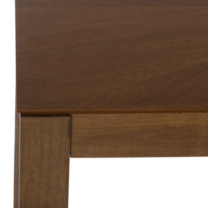 Safavieh Melo Solid Rubberwood Rectangular Dining Table Warm Walnut Finish Farmhouse Modern DTB4305A-2BX
