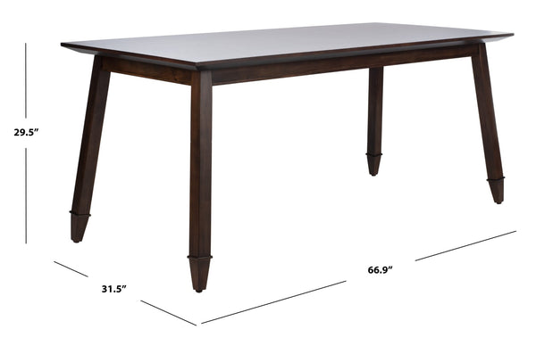 Safavieh Brayson Rectangle Dining Table – Modern Elegance With Durable Craftsmanship For Stylish Entertaining Walnut DTB5000B