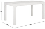 Safavieh Gael Rectangle Dining Table White Mdf/ Plywood / Mahonagy Wood DTB5001A