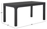 Safavieh Gael Rectangle Dining Table Black Mdf/ Plywood / Mahonagy Wood DTB5001B