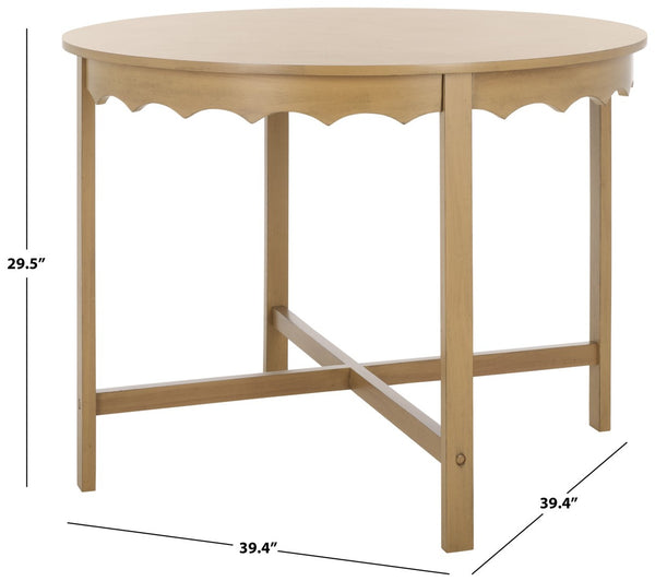 Safavieh Seraphina Round Dining Table – Classic Style For Inviting Gatherings, Perfect For Any Decor Setting Desert Brown DTB5700B