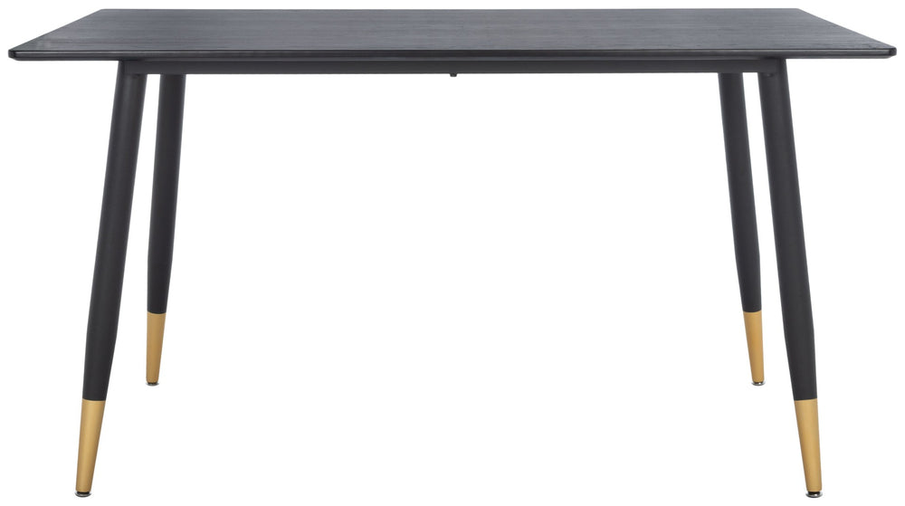 Safavieh Acre Dining Table - Contemporary Black & Gold Design, Durable Mahogany, Perfect For Modern Dining Spaces DTB5800A