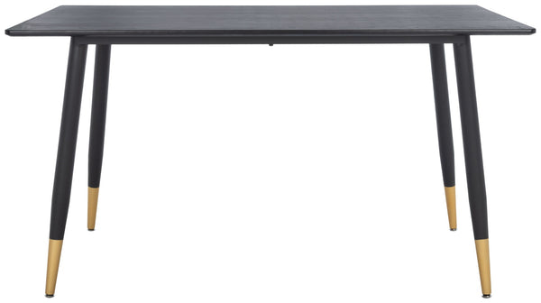 Safavieh Acre Dining Table - Contemporary Black & Gold Design, Durable Mahogany, Perfect For Modern Dining Spaces DTB5800A