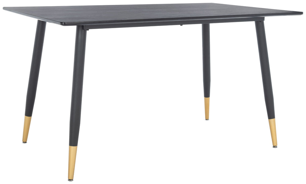 Safavieh Acre Dining Table - Contemporary Black & Gold Design, Durable Mahogany, Perfect For Modern Dining Spaces DTB5800A