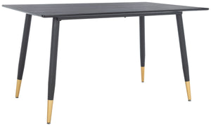 Safavieh Acre Dining Table - Contemporary Black & Gold Design, Durable Mahogany, Perfect For Modern Dining Spaces DTB5800A
