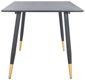 Safavieh Acre Dining Table - Contemporary Black & Gold Design, Durable Mahogany, Perfect For Modern Dining Spaces DTB5800A