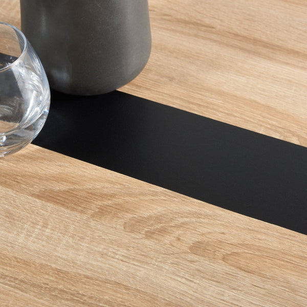Safavieh Leith Dining Table - Mid-Century Scandinavian Design With Natural Wood & Bold Black Accents, Seats 6 DTB5801A