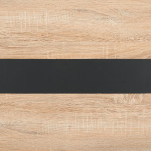 Safavieh Leith Dining Table - Mid-Century Scandinavian Design With Natural Wood & Bold Black Accents, Seats 6 DTB5801A