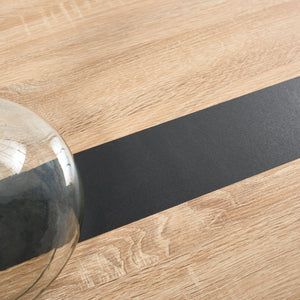 Safavieh Alarick Dining Table - Retro-Industrial Design With Asymmetrical Legs And Striking Black Stripe Finish DTB5802A