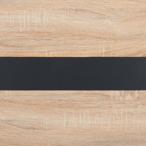 Safavieh Alarick Dining Table - Retro-Industrial Design With Asymmetrical Legs And Striking Black Stripe Finish DTB5802A