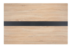 Safavieh Alarick Dining Table - Retro-Industrial Design With Asymmetrical Legs And Striking Black Stripe Finish DTB5802A
