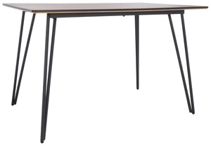 Safavieh Lexzandra Dining Table - Retro-Industrial Charm With Mixed-Leg Design For Modern Elegance & Style DTB5805A