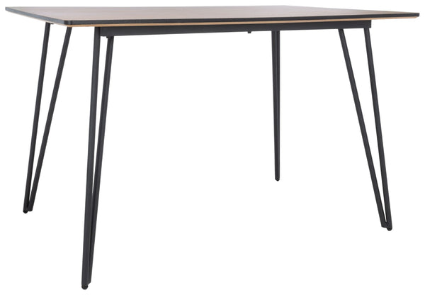 Safavieh Lexzandra Dining Table - Retro-Industrial Charm With Mixed-Leg Design For Modern Elegance & Style DTB5805A