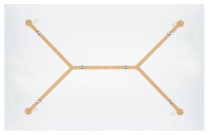 Safavieh Averill Glass Dining Table - Modern Minimalist Design With Clear Top & Natural Wood Legs For Versatile Elegance DTB5806A
