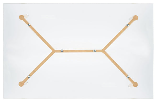 Safavieh Averill Glass Dining Table - Modern Minimalist Design With Clear Top & Natural Wood Legs For Versatile Elegance DTB5806A