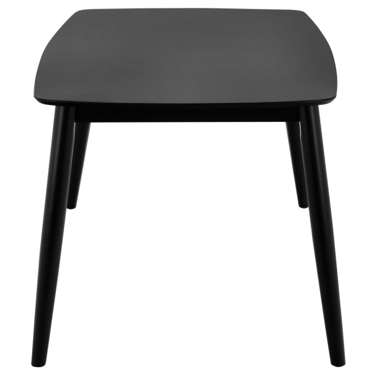 Safavieh Pelant Solid Rubberwood Dining Table Seats Four with Sharp Mid-Century Modern Lines Black DTB5900B