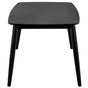 Safavieh Pelant Solid Rubberwood Dining Table Seats Four with Sharp Mid-Century Modern Lines Black DTB5900B