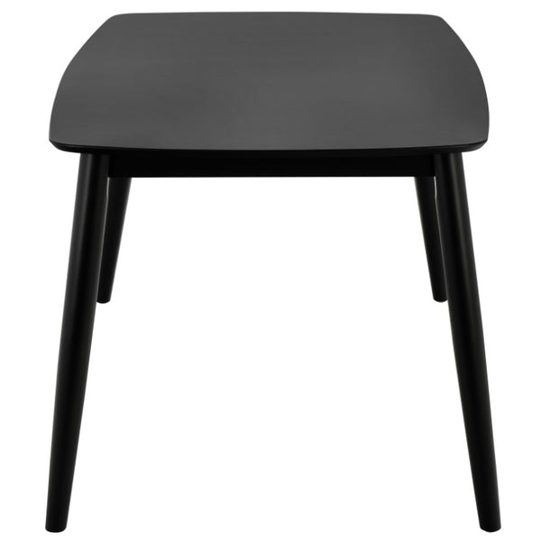 Safavieh Pelant Solid Rubberwood Dining Table Seats Four with Sharp Mid-Century Modern Lines Black DTB5900B