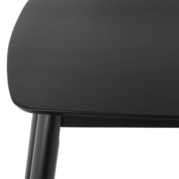 Safavieh Pelant Solid Rubberwood Dining Table Seats Four with Sharp Mid-Century Modern Lines Black DTB5900B