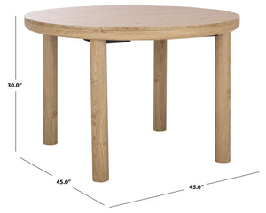 Safavieh Detroitee Elegant Round Dining Table – Timeless Wooden Centerpiece For Gatherings And Décor  Wood Dtb6400a