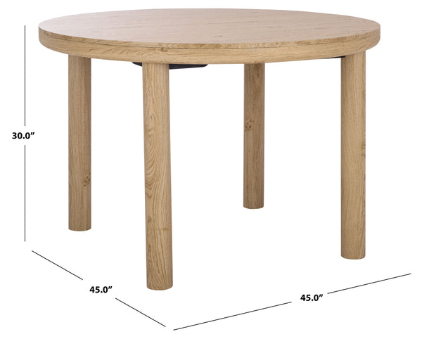 Safavieh Detroitee Elegant Round Dining Table – Timeless Wooden Centerpiece For Gatherings And Décor  Wood Dtb6400a