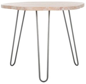 Safavieh Mindy Wood Top Dining Table - Vintage-Inspired Chic Design For Modern Homes And Elegant Dining Spaces Natural / Grey DTB6500A
