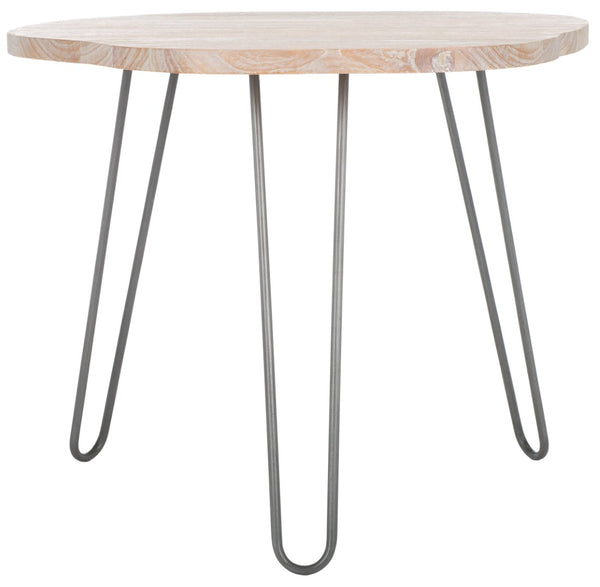 Safavieh Mindy Wood Top Dining Table - Vintage-Inspired Chic Design For Modern Homes And Elegant Dining Spaces Natural / Grey DTB6500A