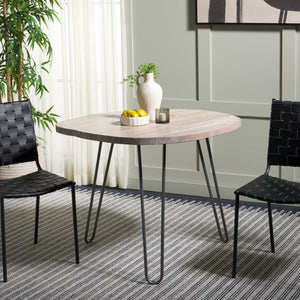 Safavieh Mindy Wood Top Dining Table - Vintage-Inspired Chic Design For Modern Homes And Elegant Dining Spaces Natural / Grey DTB6500A