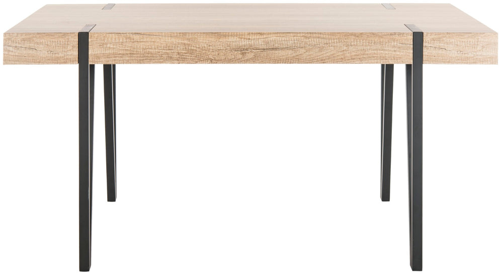 Safavieh Alyssa Rustic Midcentury Dining Table - Canyon Grey Wood Top With Sturdy Hairpin Legs For Versatile Style Multi/Brown/Black Metal Legs DTB7000A