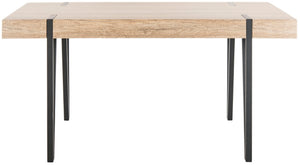 Safavieh Alyssa Rustic Midcentury Dining Table - Canyon Grey Wood Top With Sturdy Hairpin Legs For Versatile Style Multi/Brown/Black Metal Legs DTB7000A