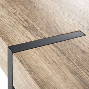 Safavieh Alyssa Rustic Midcentury Dining Table - Canyon Grey Wood Top With Sturdy Hairpin Legs For Versatile Style Multi/Brown/Black Metal Legs DTB7000A