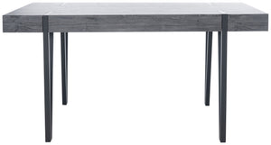 Safavieh Alyssa Rustic Midcentury Dining Table - Canyon Grey Wood Top With Sturdy Hairpin Legs For Versatile Style Black Oak / Black Legs DTB7000B