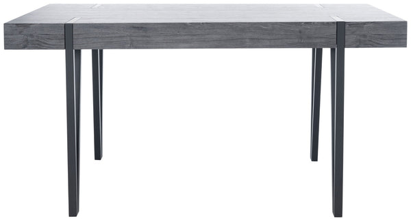 Safavieh Alyssa Rustic Midcentury Dining Table - Canyon Grey Wood Top With Sturdy Hairpin Legs For Versatile Style Black Oak / Black Legs DTB7000B