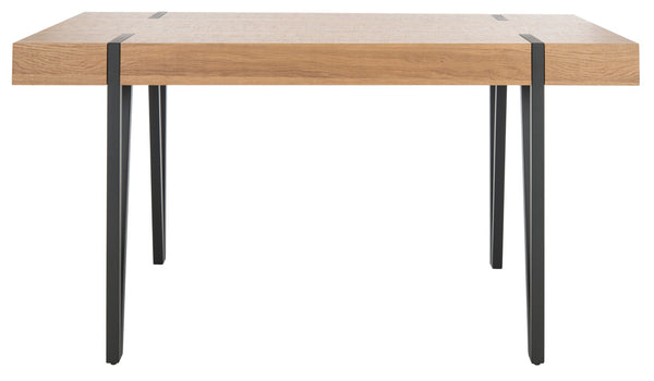 Safavieh Alyssa Rustic Midcentury Dining Table - Canyon Grey Wood Top With Sturdy Hairpin Legs For Versatile Style Natural Brown / Black Legs DTB7000D