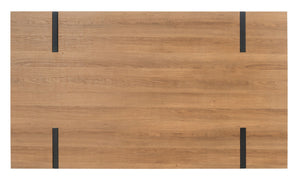 Safavieh Alyssa Rustic Midcentury Dining Table - Canyon Grey Wood Top With Sturdy Hairpin Legs For Versatile Style Natural Brown / Black Legs DTB7000D