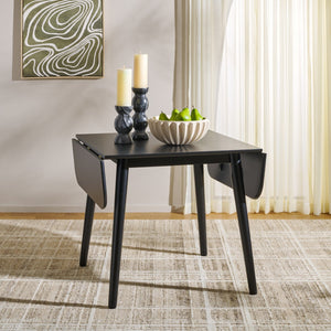 Damarius Drop-Leaf Dining Table With Space-Saving Design, Modern Minimalist Wood Top For Small Homes