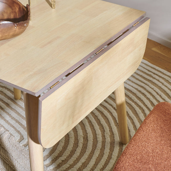 Damarius Drop-Leaf Dining Table With Space-Saving Design, Modern Minimalist Wood Top For Small Homes