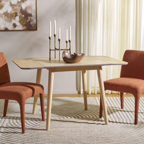 Damarius Drop-Leaf Dining Table With Space-Saving Design, Modern Minimalist Wood Top For Small Homes