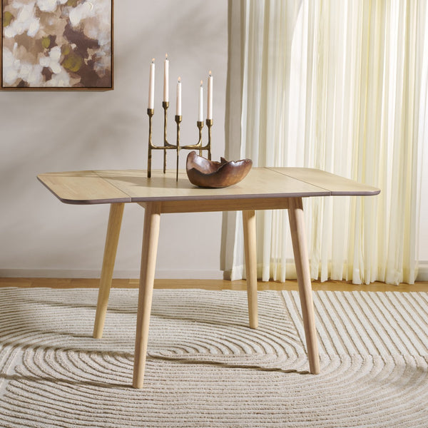 Damarius Drop-Leaf Dining Table With Space-Saving Design, Modern Minimalist Wood Top For Small Homes