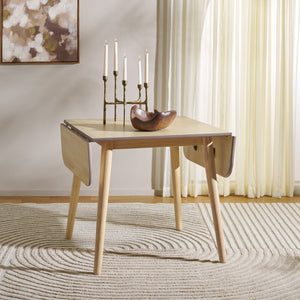 Damarius Drop-Leaf Dining Table With Space-Saving Design, Modern Minimalist Wood Top For Small Homes