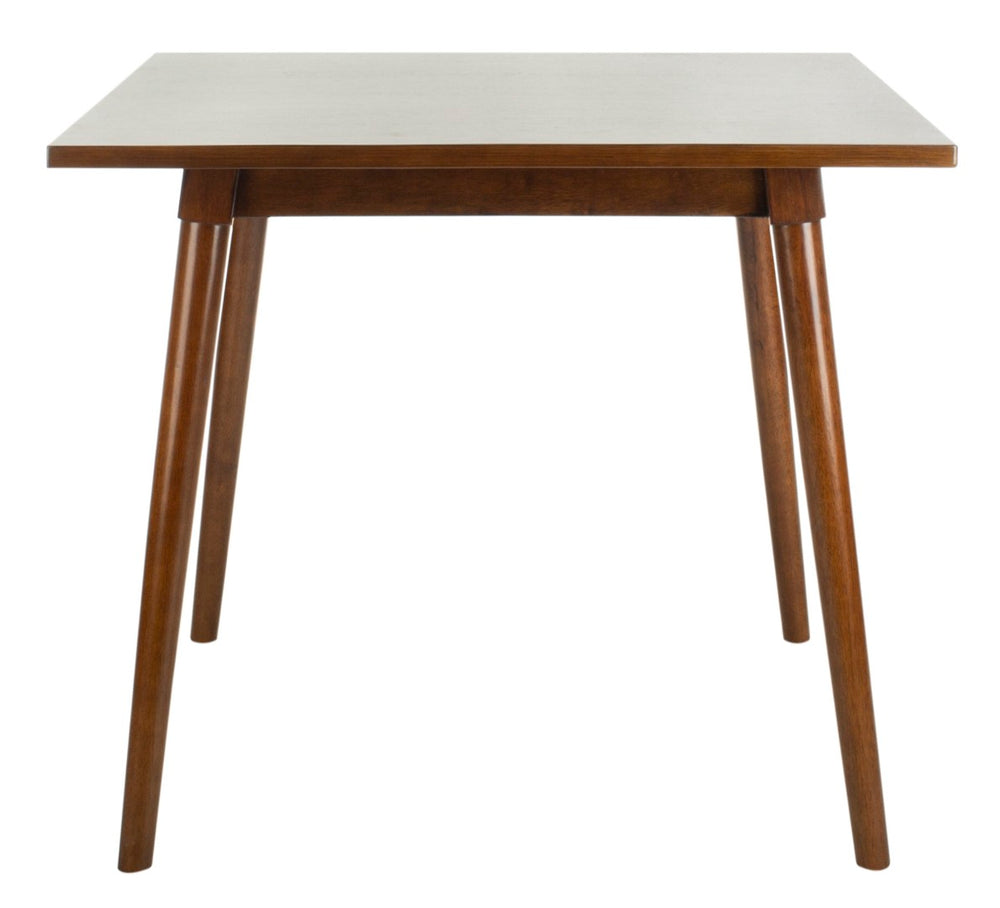 Safavieh Simone Square Dining Table - Mid-Century Modern Design For Cozy Gatherings And Stylish Spaces Walnut DTB9200A