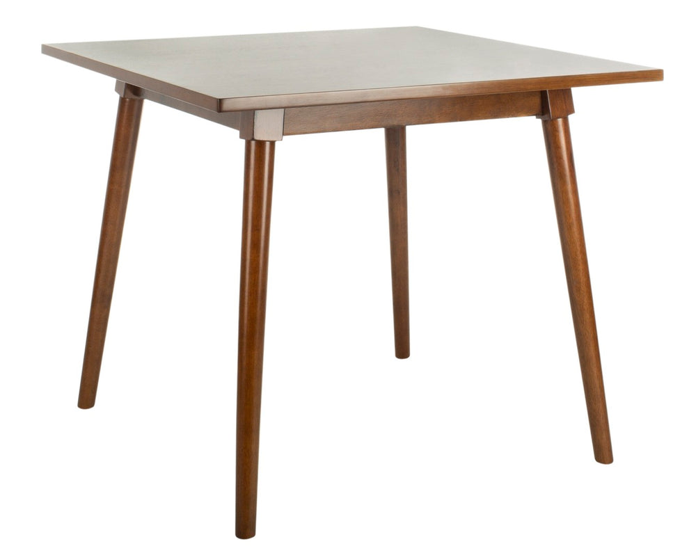 Safavieh Simone Square Dining Table - Mid-Century Modern Design For Cozy Gatherings And Stylish Spaces Walnut DTB9200A