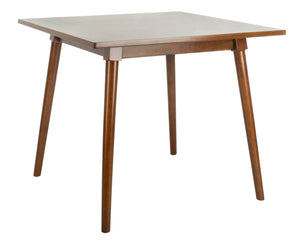 Safavieh Simone Square Dining Table - Mid-Century Modern Design For Cozy Gatherings And Stylish Spaces Walnut DTB9200A