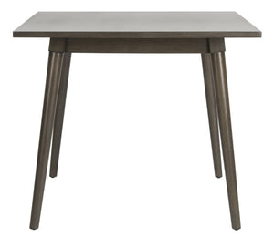 Safavieh Simone Square Dining Table - Mid-Century Modern Design For Cozy Gatherings And Stylish Spaces Grey Walnut DTB9200B