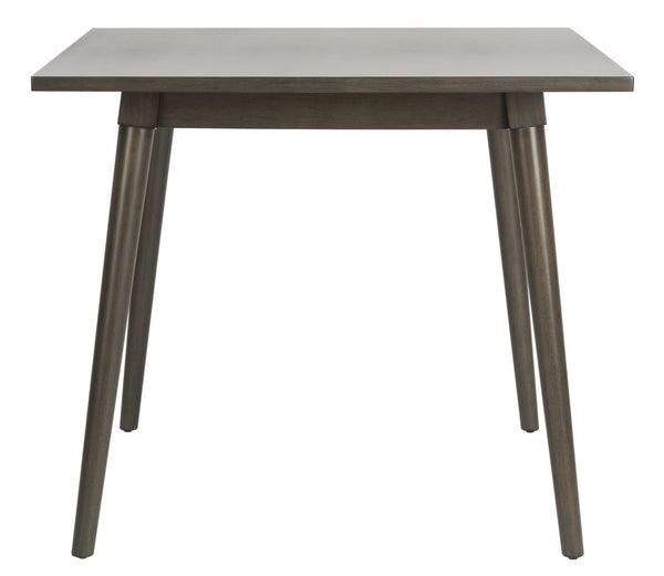 Safavieh Simone Square Dining Table - Mid-Century Modern Design For Cozy Gatherings And Stylish Spaces Grey Walnut DTB9200B