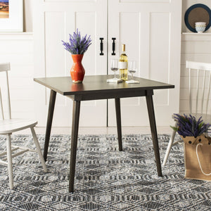 Safavieh Simone Square Dining Table - Mid-Century Modern Design For Cozy Gatherings And Stylish Spaces Grey Walnut DTB9200B