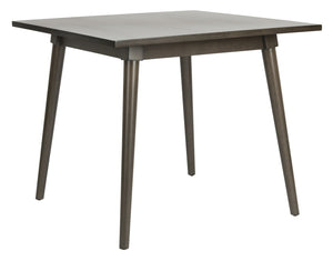 Safavieh Simone Square Dining Table - Mid-Century Modern Design For Cozy Gatherings And Stylish Spaces Grey Walnut DTB9200B